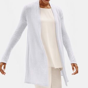 Eileen Fisher 100% Wool Open Long Cardigan